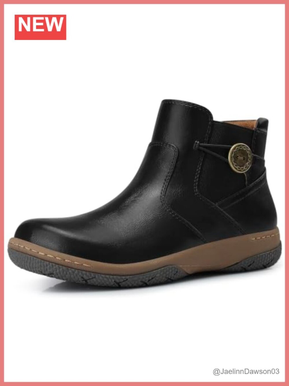 Women's Ankle Boots Slip On Arch Support Comfortable Bootie